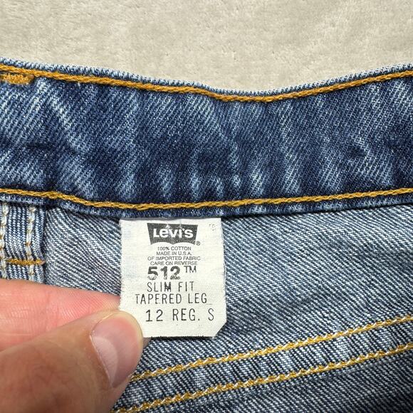 VTG Levi's 512 Women's 12R Short Slim Fit Tapered Leg High Rise Denim 90s USA - Picture 6 of 14